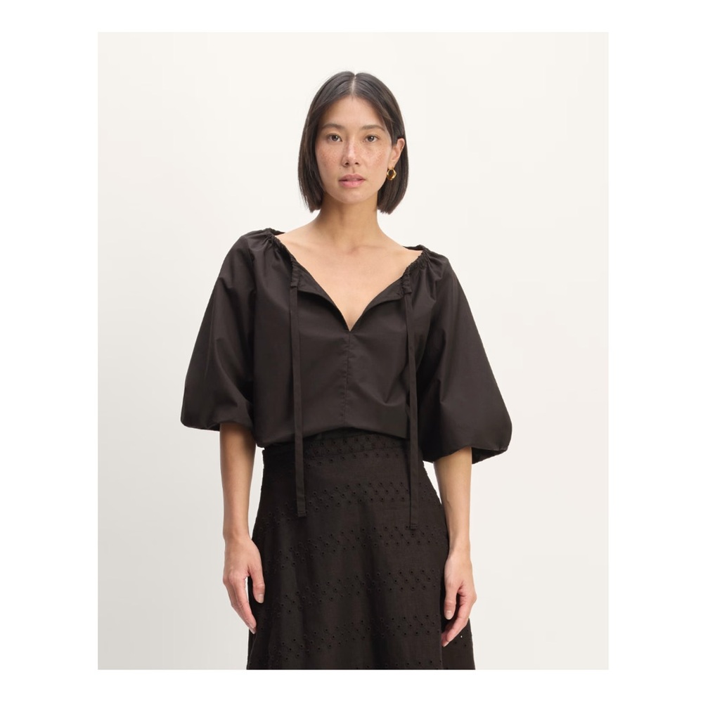 EVERLANE The Supima® Puff-Sleeve Top